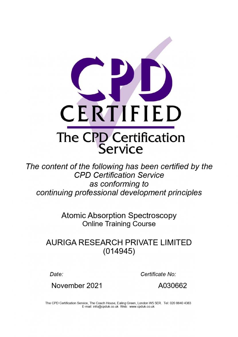 Certified certificate AAS