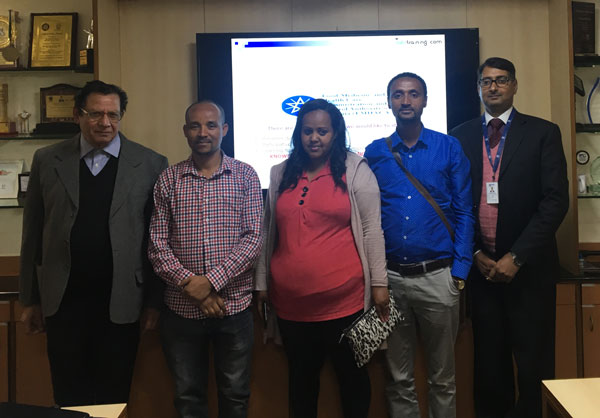 Dr Deepak Bhanot, Mr Henok Silesh Melakui,Ms Rahel Atakltie Molla and Mr Betre Getahun Mitiku