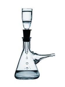 Essential precautions in handling and use of HPLC mobile phase 2 Suction Flask With A Glass Filter And Solution, Isolated