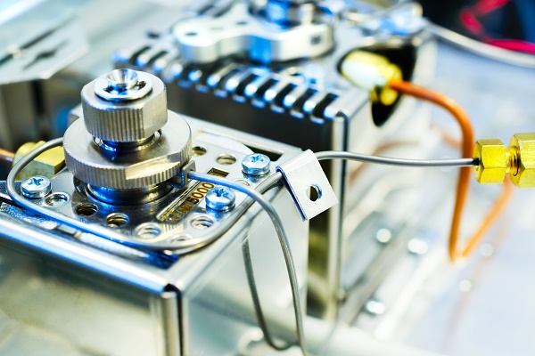Gas Chromatograph cut out view showing detector