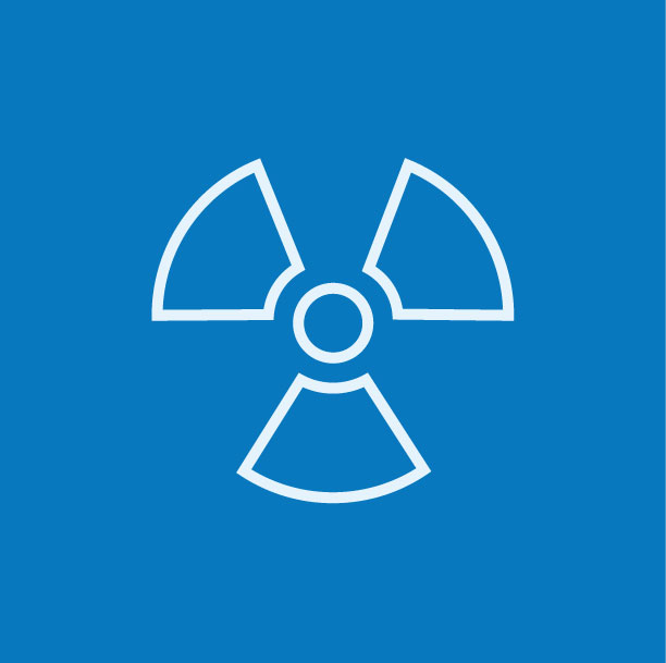 Ionizing radiation warning sign