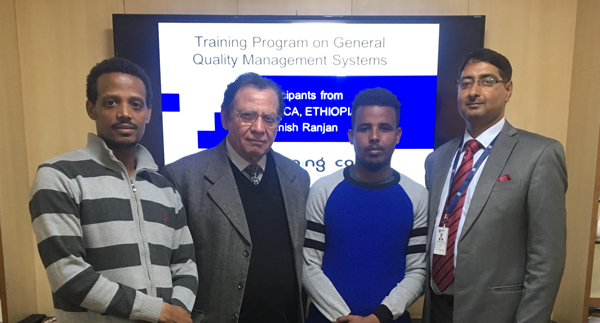 ( L-R)- Mr Atlaw Abate Aleme, Dr Deepak Bhanot, Mr Siba Kiros Siba and Mr Manish Ranjan.