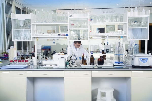 Section of a modern laboratory